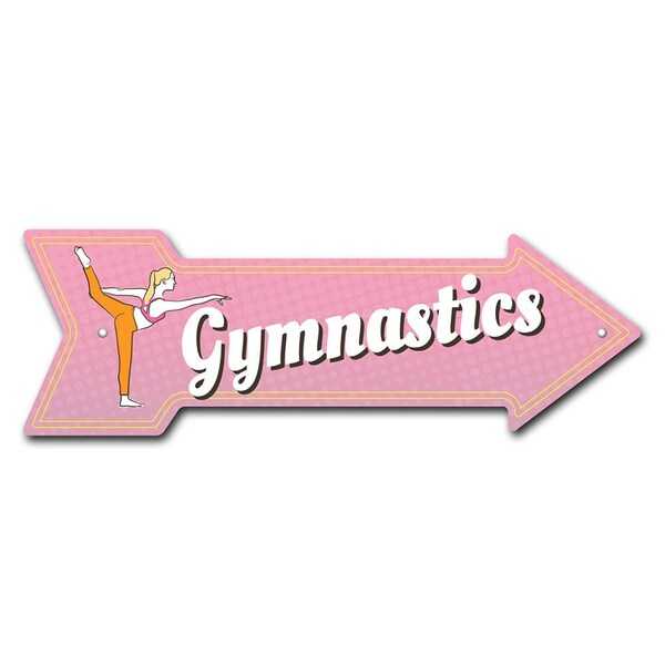 Signmission Gymnastics Arrow Sign Funny Home Decor 18in Wide P-ARROW-999836 - main